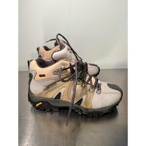 Merrell Reactor Waterproof Mid 80310 Grey Leather Lace Women Hiking Boots Sz 10